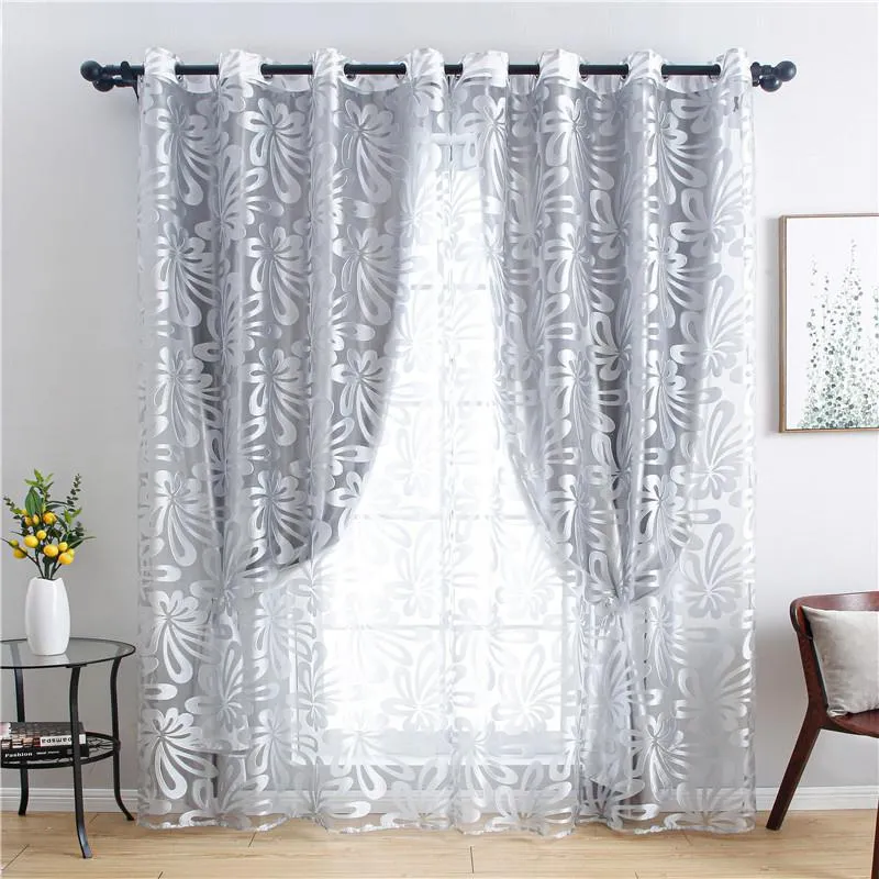 Cortinas cortinas de tule geométrico cortinas pura