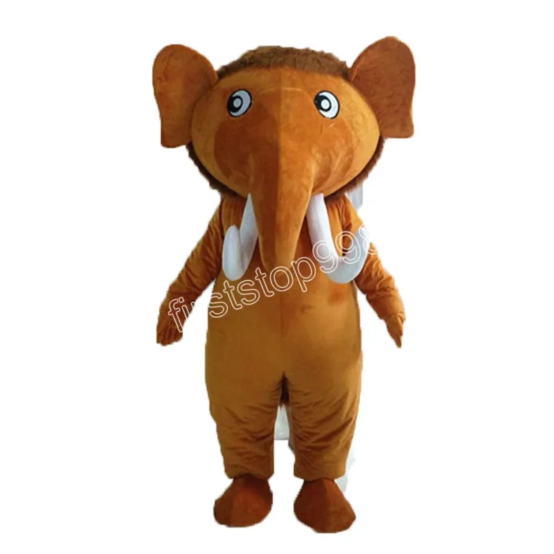 Costume de mascotte d'éléphant de haute qualité Halloween tenues de personnage de dessin animé de noël Costume dépliants publicitaires vêtements