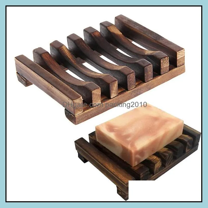 wood soap dish soaprack wooden charcoal soaps holder tray bathroom shower storage support plate stand customizable wll879
