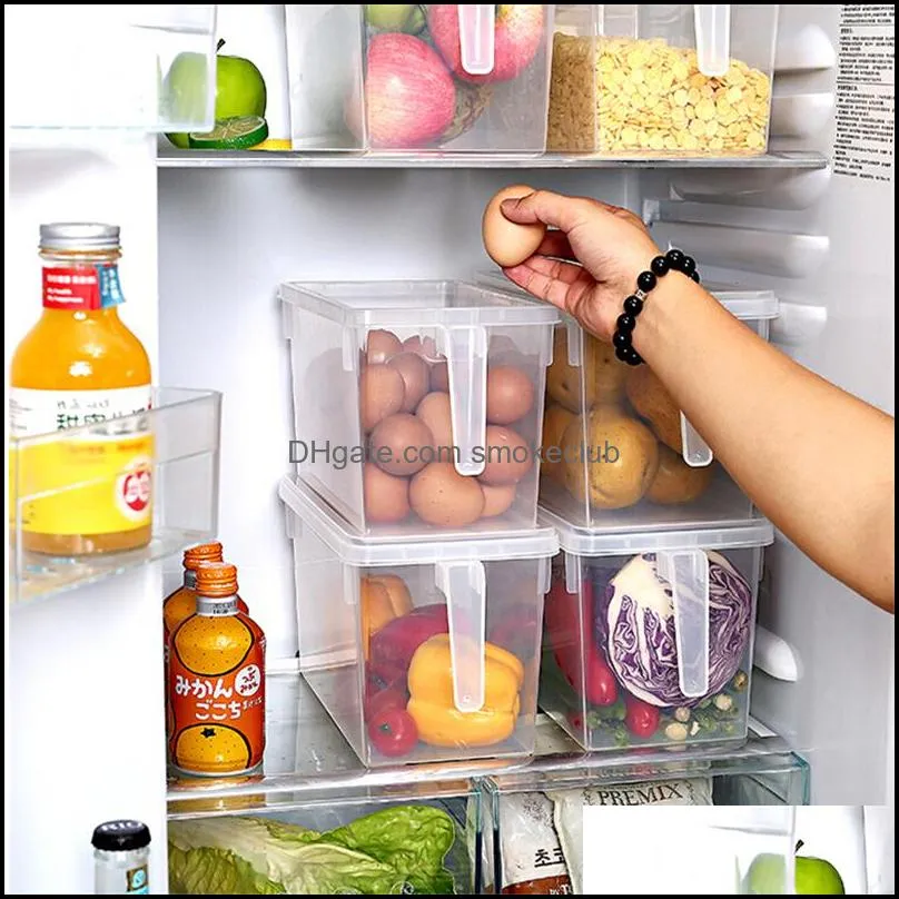 BPA Free Kitchen Transparent Storage Box Grains Beans Storage Sealed Organizer Food Container Refrigerator Storage Boxes 201029