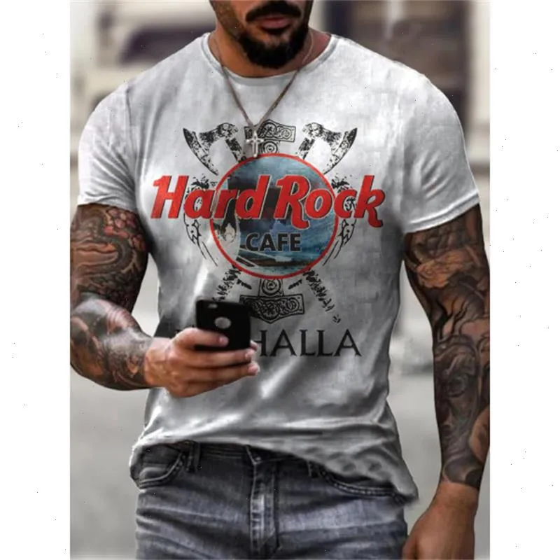 Zomer Hard Rock 3D Polo Shirt Vortex Mannen T-shirt Mode O-hals Casual Korte Mouw Harajuku Hip Hop Trend ExtraSs