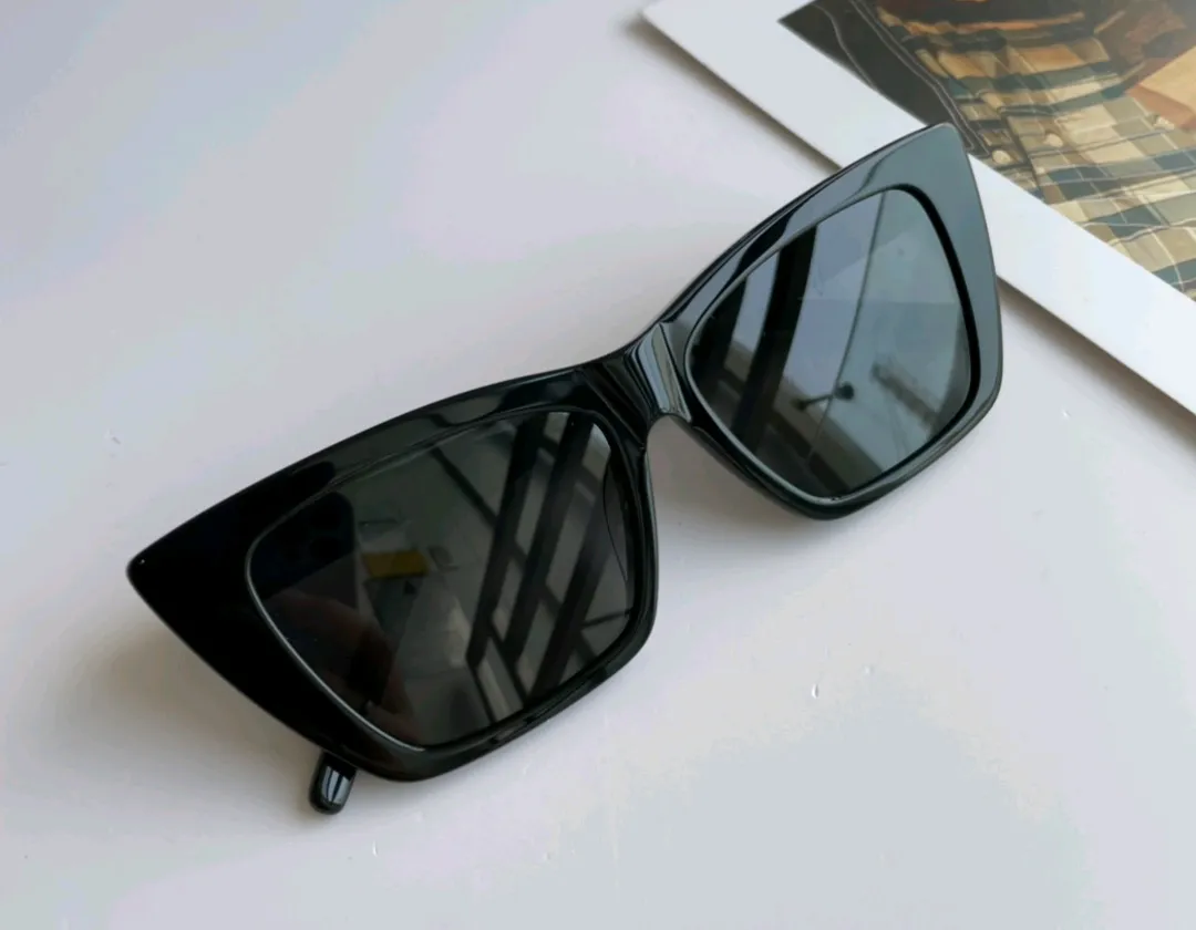 Summer Shiny Black/Grey Cat Eye Sunglasses 276 The Party Sun Glasses Ladies Fashion Sunglasses Shades Top Quality with Box