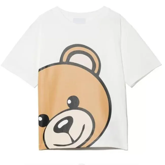 Designer Kids Baby T-shirts Summer Girls Boys Tees Children Casual Tops Fashion Bear Printed T Shirts 4 Colors