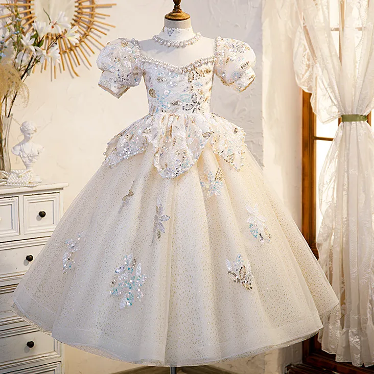 Summer Dresses Evening Gowns Stein Mart Baby Girl Clothes Fashion Ocean  Blue Sequins Prom Dresses 2021