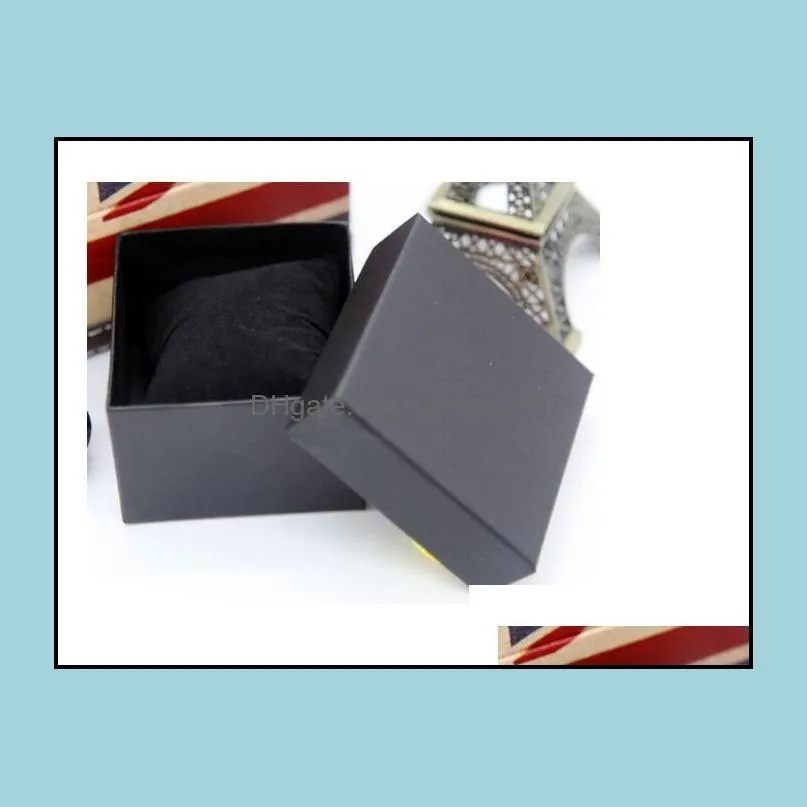 Fashion Watch boxes black red blue paper square watch case with pillow jewelry display box storage box