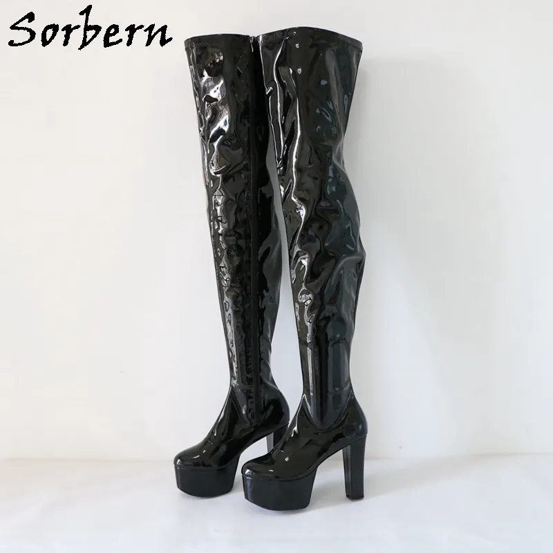 Unisex thigh high boots hotsell