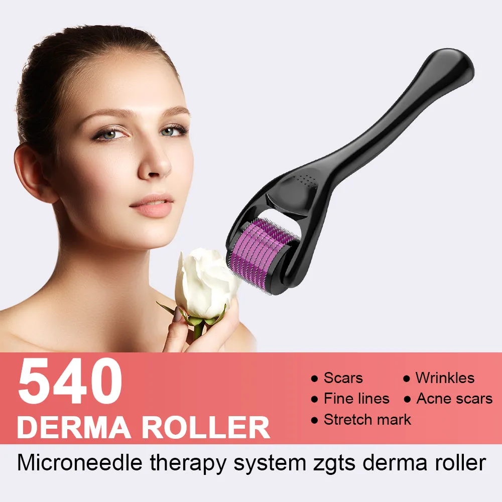 Privatetikett Face 540 Derma Roller Pure Microneedling 0,25 mm nålar Titanterapimaskin