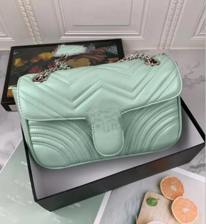 2020 nuove borse moda donna Messenger bag promozione spalla casual catena d'argento piccola borsa quadrata 22cm