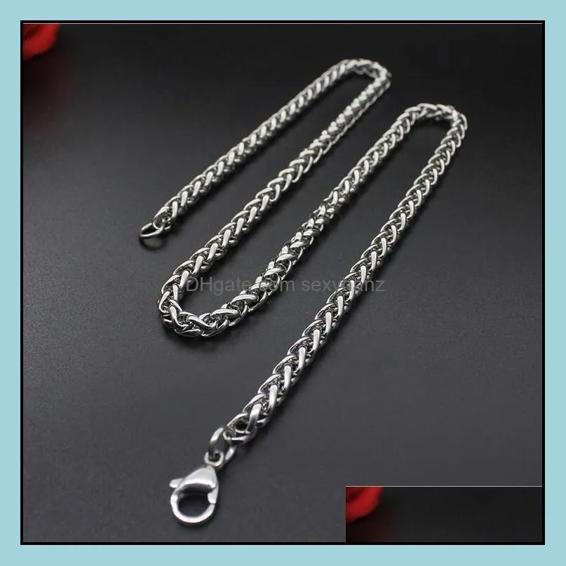 classic keel link chain necklace 316l stainless steel orchid necklaces fashion men and women jewelry accessories punk style wholesale