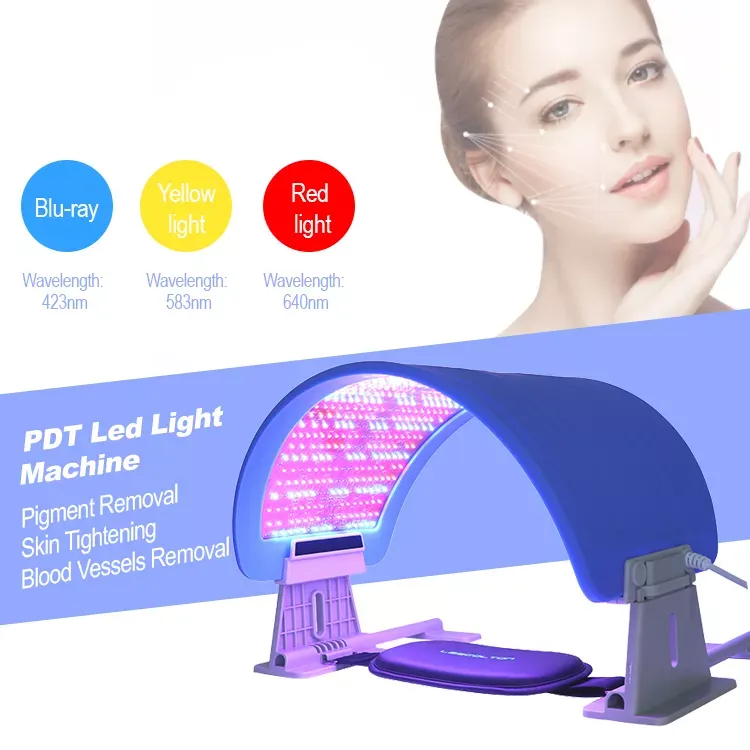 EMS PDT LED -lichten Pads Pads Gewichtsverlies LED Therapie Fotonmachine Gezicht Roodblauw Oranje 45W Skin Care Whitening Wrinkle Remover