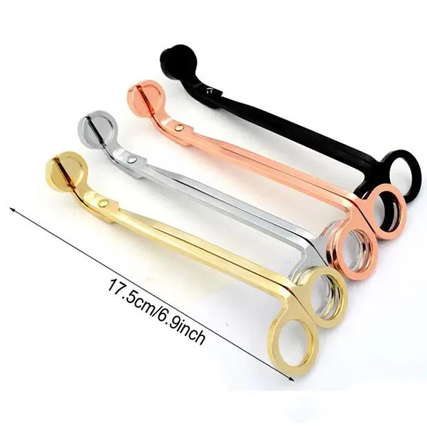 Stainless Steel Snuffers Candle Wick Trimmer Rose Gold Candle Scissors Cutter Wick Oil Lamp Trim scissor BH2367 TQQ