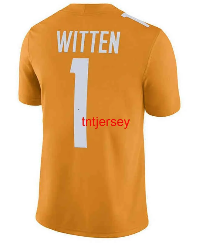 Mit Cheap Custom Tennessee Volunteers Jason Witten 1 Men s Orange Jersey Stitched Men Women Youth Football Jersey XS 5XL