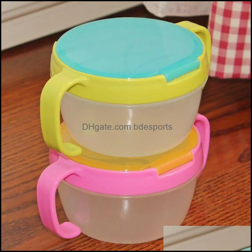 Kitchen Accessories Baby Feeding Double Handle Biscuits Snack Bowl Spill Proof Cup Bowls Accesories