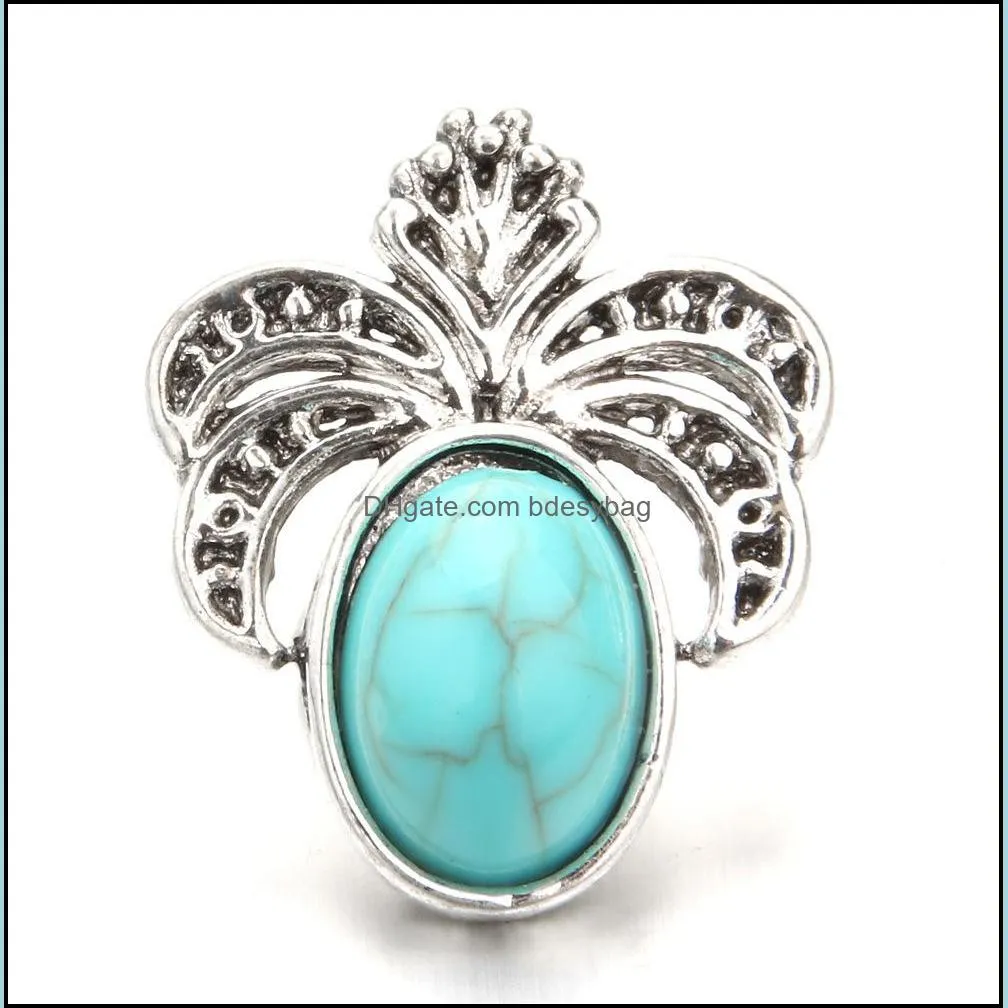 turquoise crystal tortoise flower snap buttons clasp components fit diy 18mm snaps button acc ingredients supplier jewelry