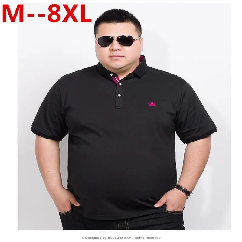 Herrpolos plus storlek 10xl 8xl 5xl 4xl varumärke kläder homme solid grossist casual men tee skjorta toppar bomull lösa fitmen's Men'smen's