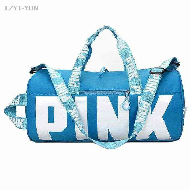 Women Outdoor bag Pink Travel Bag Female Fitness Training Duffle for Trip Large Capacity Waterproof Gym Sport travel 220602