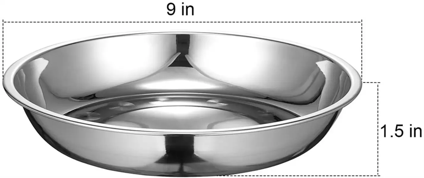 Factory Dishes Plates 7.64 Inch Stainless Steel Round Plate Dinner