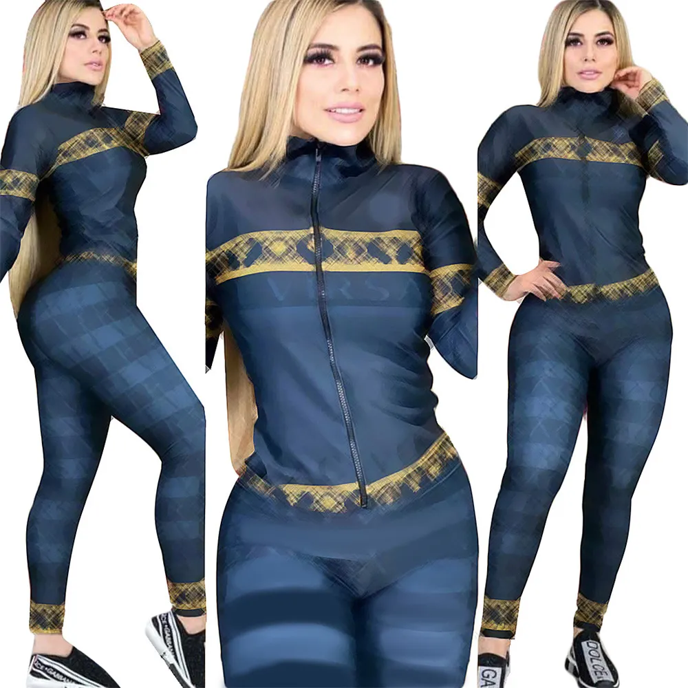 femmes Survêtements hoodies Veste et pantalon jogger Costumes Femmes Vestes à manches longues en deux pièces Sporting Sweats Ensembles Survêtements Tenues taille S-2Xl