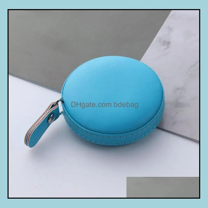 Portable Mini Tape Measure Household Tailoring Sewing Soft Small Fashion Waist Circumference PU Leather Measuring Tap by sea RRA12685