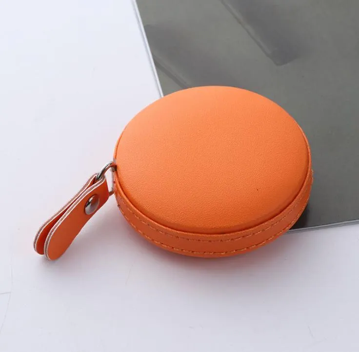 Portable Mini Tape Measure Household Tailoring Sewing Soft Small Fashion Waist Circumference PU Leather Measuring Tap SN5710