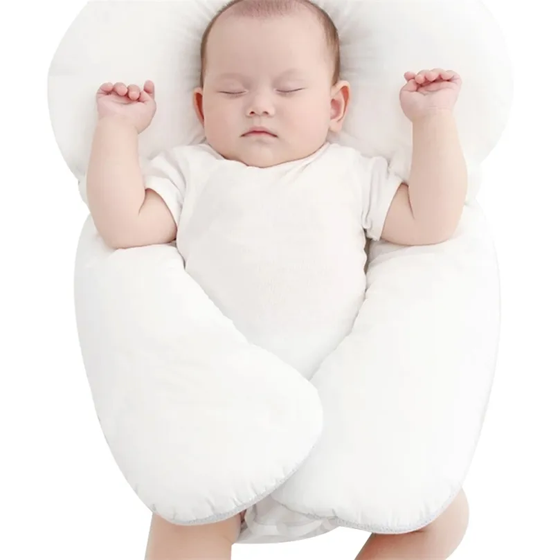 Baby Pillow Honeycomb Breathable born Head Positioner Cloud Shape Removable Adjustable AntiStartle Baby Flat Head Cushion 220519