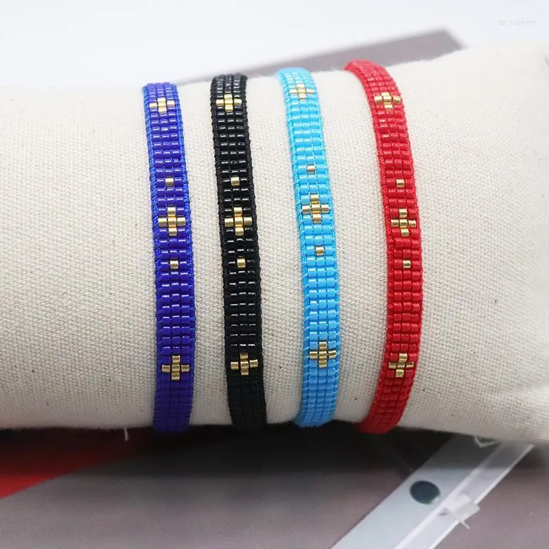 Beaded Strands Zhongvi Miyuki Exquisite Armband Böhmen Star Design Fashion Jewelry Gold Colored Multicolor Armband för kvinnor 202 Lars22