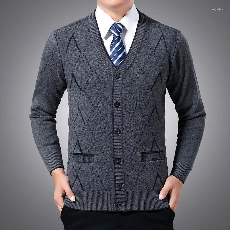 Suéteres masculinos Cheeatrais da marca de moda suéter para homens cardigan casaco v pesco