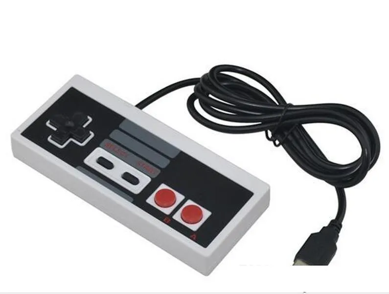 NES سلكي مقبض تحكم الكمبيوتر USB NES لعبة الكمبيوتر الأسود والأبيض الرجعية