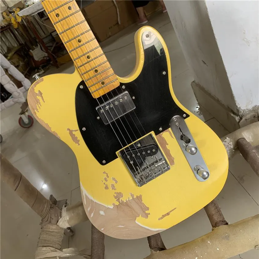 FD RELIC Handmade Electric Guitar Cream Color Humbucker Pickups