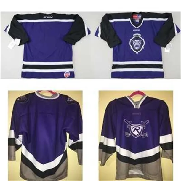 Thr Yeni ECHL Okuma Royals Erkek Bayan Çocuklar Dikiş S En İyi Kalite Formalar Özel Herhangi bir ADI NO. Cheap mavi hokey formaları kale kalitesi