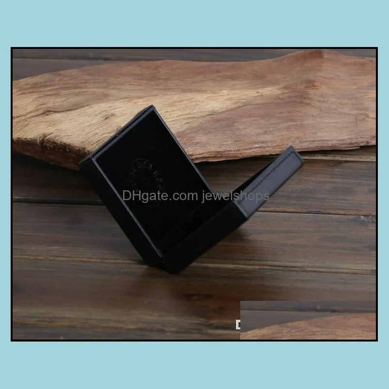 Hot sale High quality jewelry package boxes black fake leather PU material necklace bracelet ring boxes gift boxes with velvet pouch