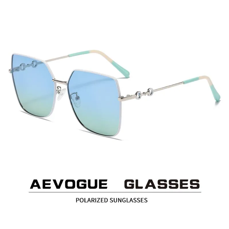 Lunettes de soleil Aévogue accessoires polarisés Cadre Spectacles Femmes Lunes de mode d'extérieur Men de lunettes Polygon Unisexe UV400 AE1214