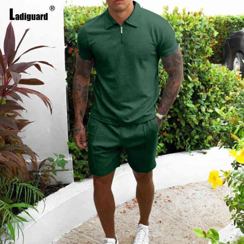 Plus Size3xl Tracksuit Sets 2021 Summer Casual Polo Shirt and Shorts 2PCS Outfits Streetwear Men Fashion Two Piece Shirt Sets G220427