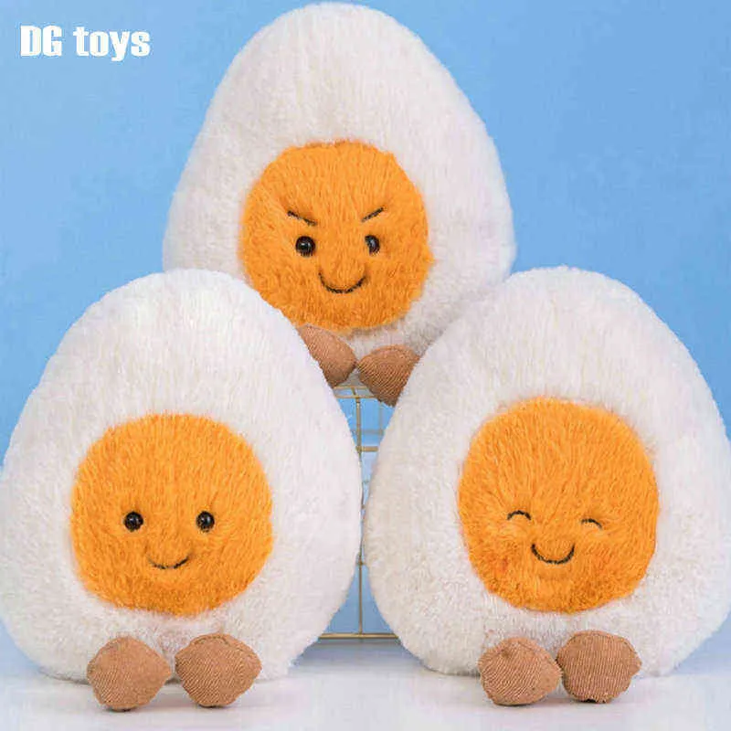 Puszysty super miękkie gotowane jajko pluszowe przytulne niedźwiedź wypchane lalki długie różne emocje dziecko Susie Toys Kids J220704