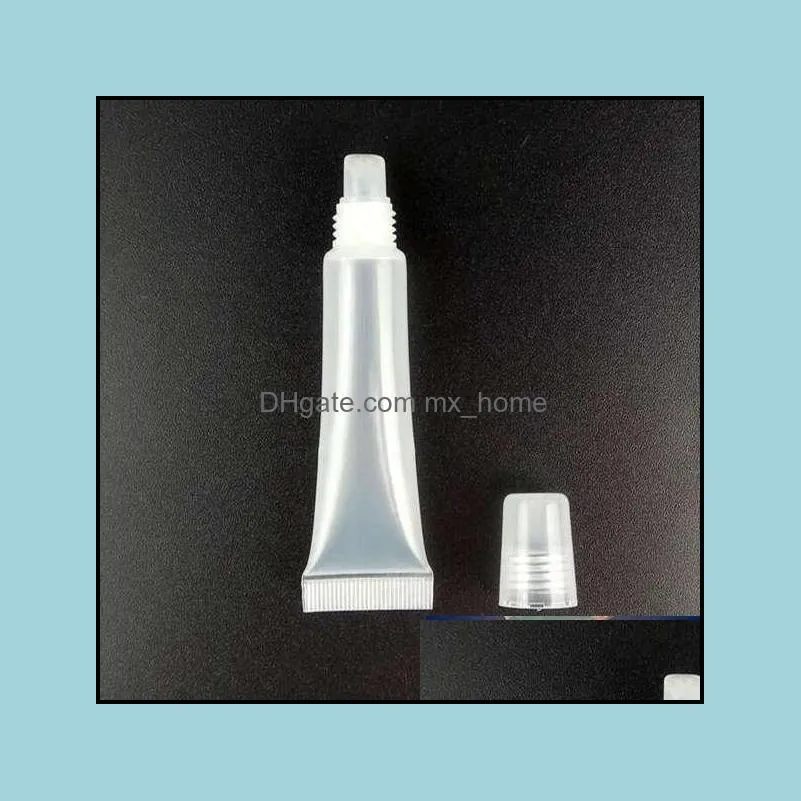 Packaging Bottles Empty Lip Gloss Containers 5ML 8ml 10ml 15ML Squeeze Clear Plastic Refillable Lipgloss Tubes Makeup