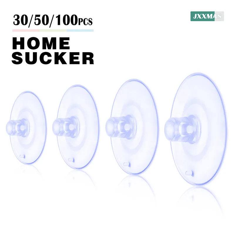 3050100 pcs Clear Sucker Suctertion Cups Krachtige Vacuüm Zuing Cup Wandhaak Keuken Badkamer Glas Glas Huisaccessoires 220527