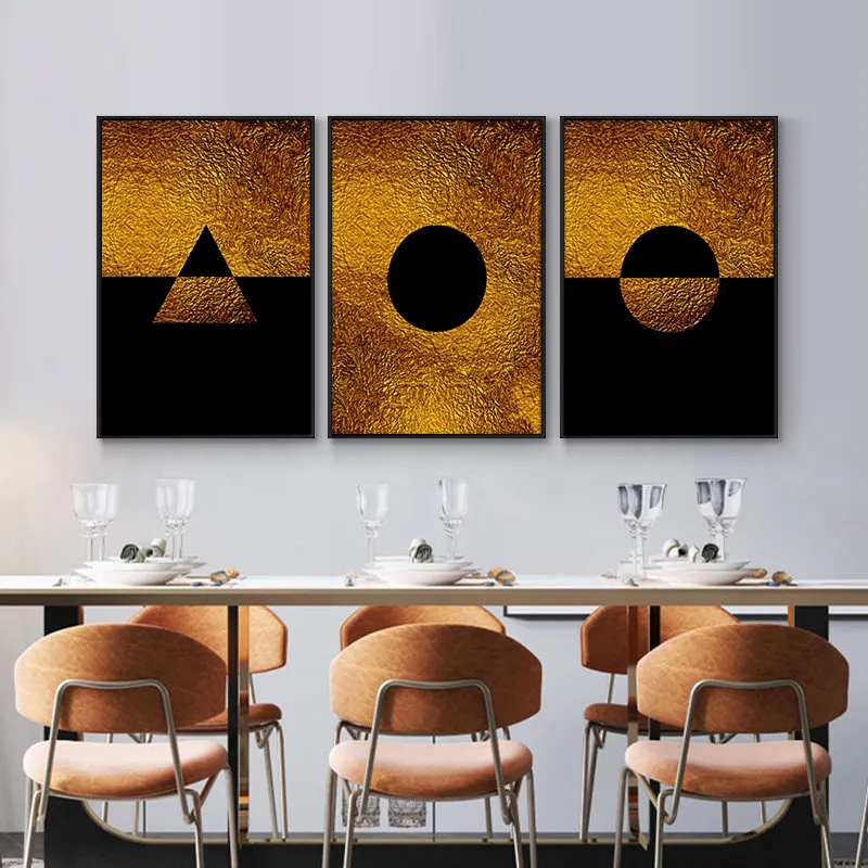 Arte abstrata moderna Black e dourado Painting Print Nordic Poster Wall Art Picture for Living Room Home Decoration Decor