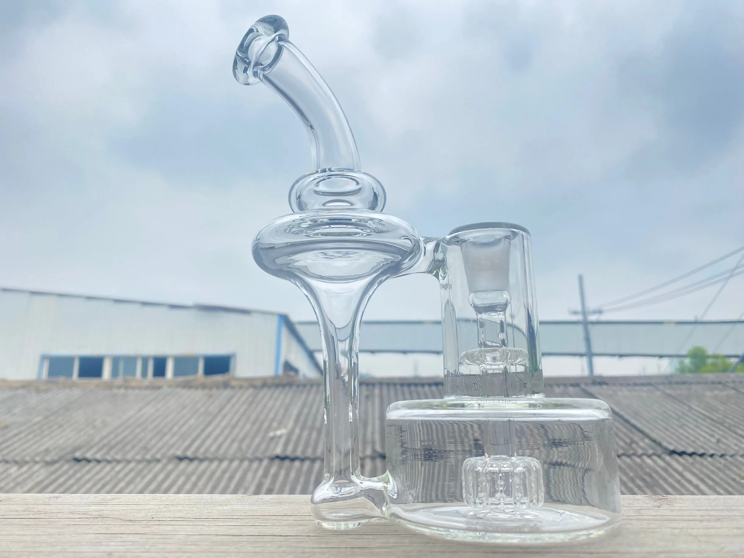 Glazen waterpijp booreiland bong, rbr 3.0, nieuw ontwerp, 14 mm gezamenlijke fabriek directe verkoop welkom om te bestellen