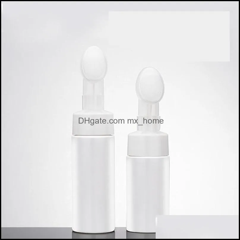 120ml 150ml New Foaming bottle, cleansing and washing silicone brush, mousse massage facial cleansing bottle Hot sale