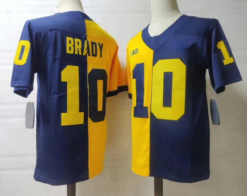 Kids Michigan Wolverines 10 Throwback Navy Blue NCAA Jerseys