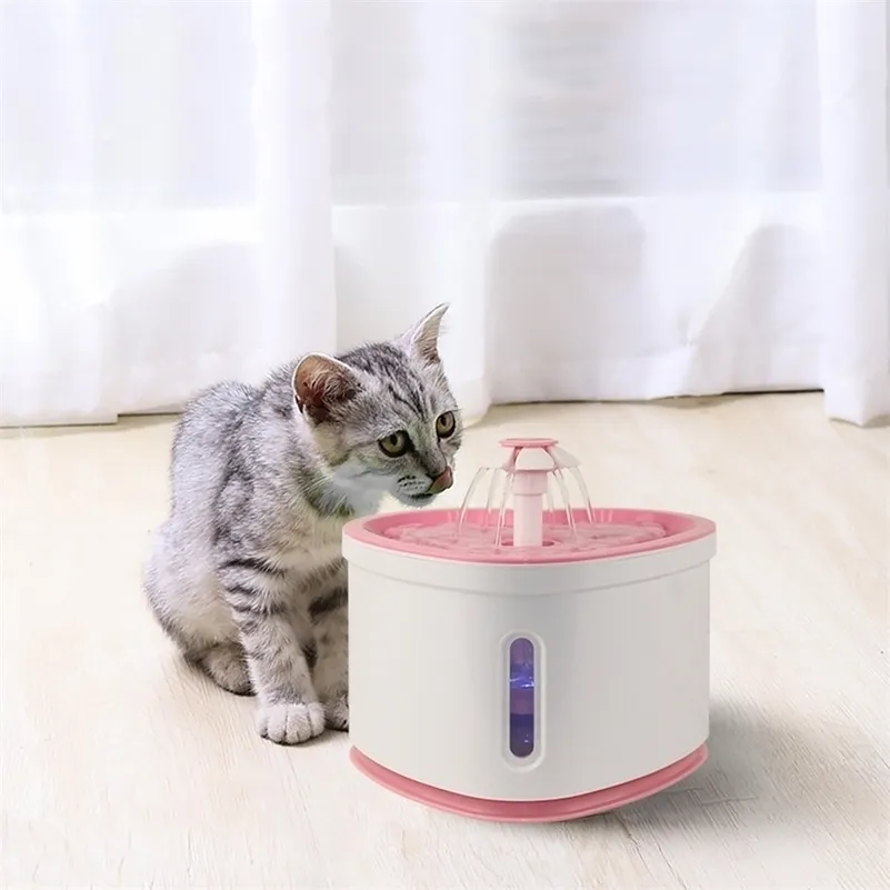 0L Auto Cat Water Fountain & Feeder - LED Night Light, USB Rechargeable, Ultra Quiet - Shop Now! - Picture 1 Of 6