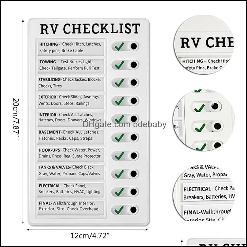 Multi purpose Wall Hanging Checklist Memo Boards Notes Adjustable My Chores Checklist Board for RV Home School Classroom