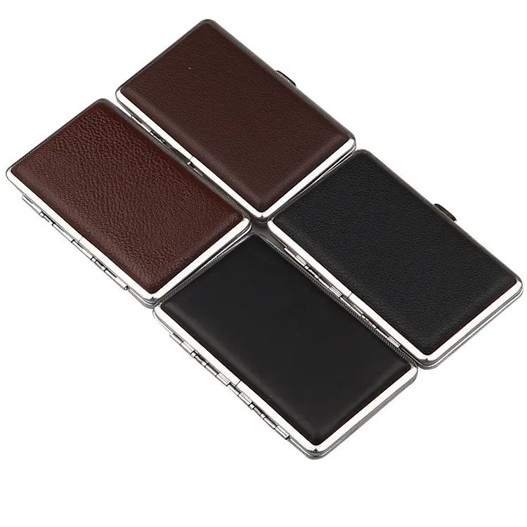 Smoking hookah Pipe 20 rectangular ultra-thin leather cigarette boxes exquisite cigarette protection