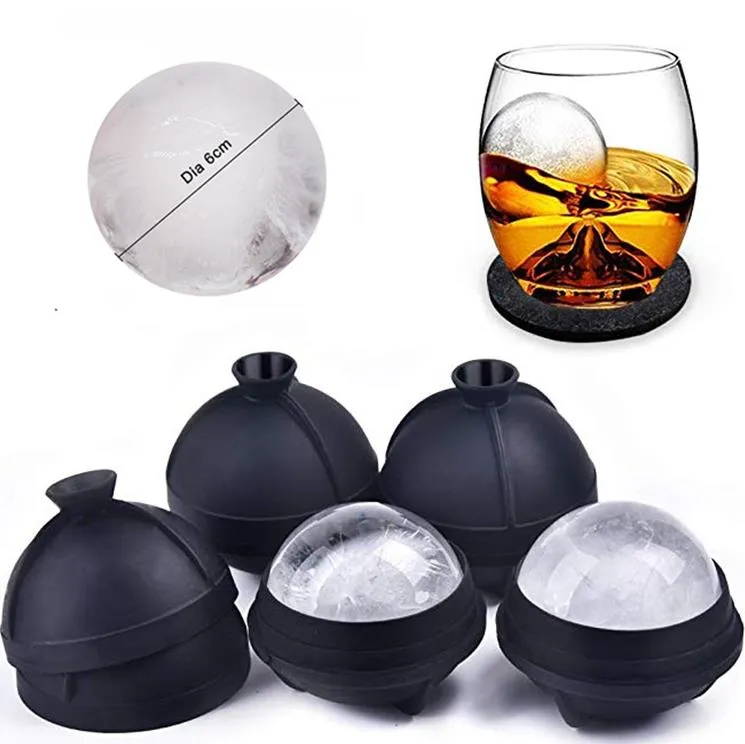 Large Sphere Ice Mold Tray Whiskey Ice Sphere Maker 7.5cm Round