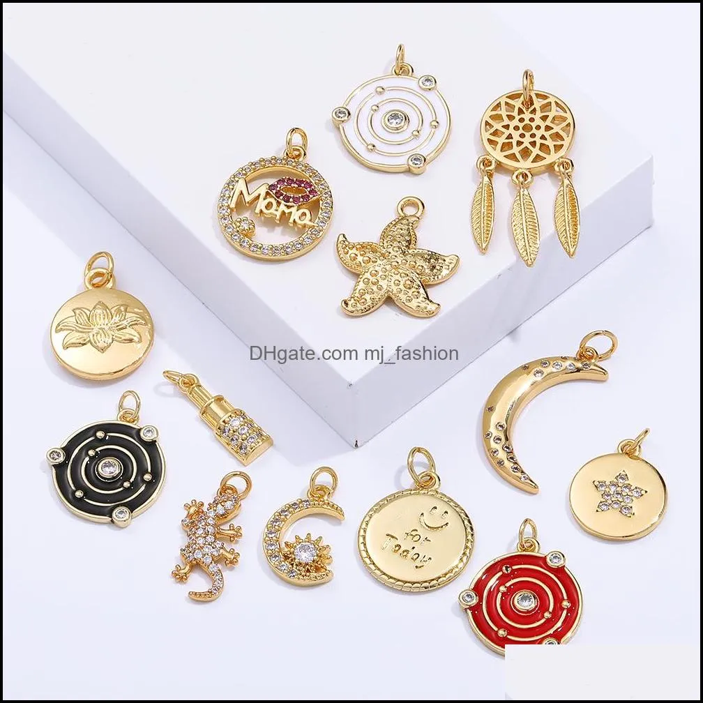 moon star heart charms for jewelry making supplies bohemia colorful cute pendant charm diy earrings necklace charms