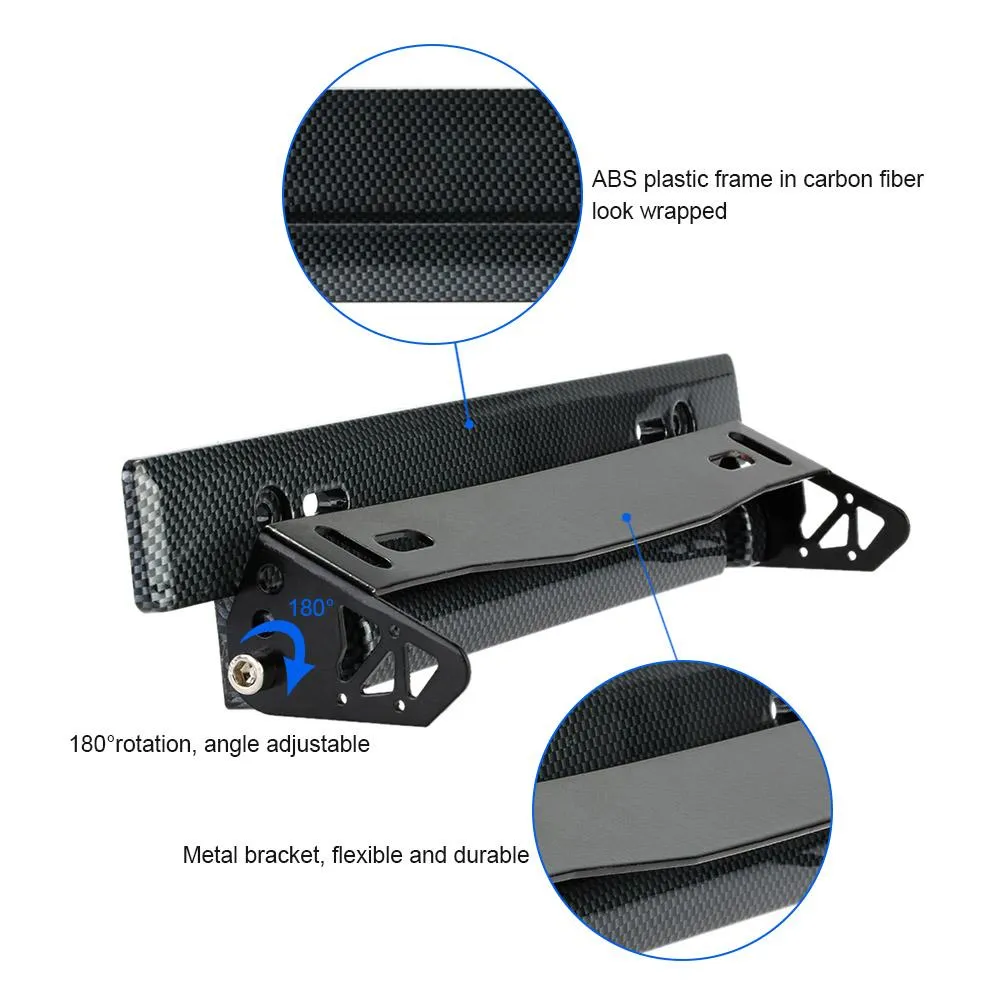 Support Lateral Plaque IMMATRICULATION Adapt. Yamaha Booster/Nitro Noir Mat