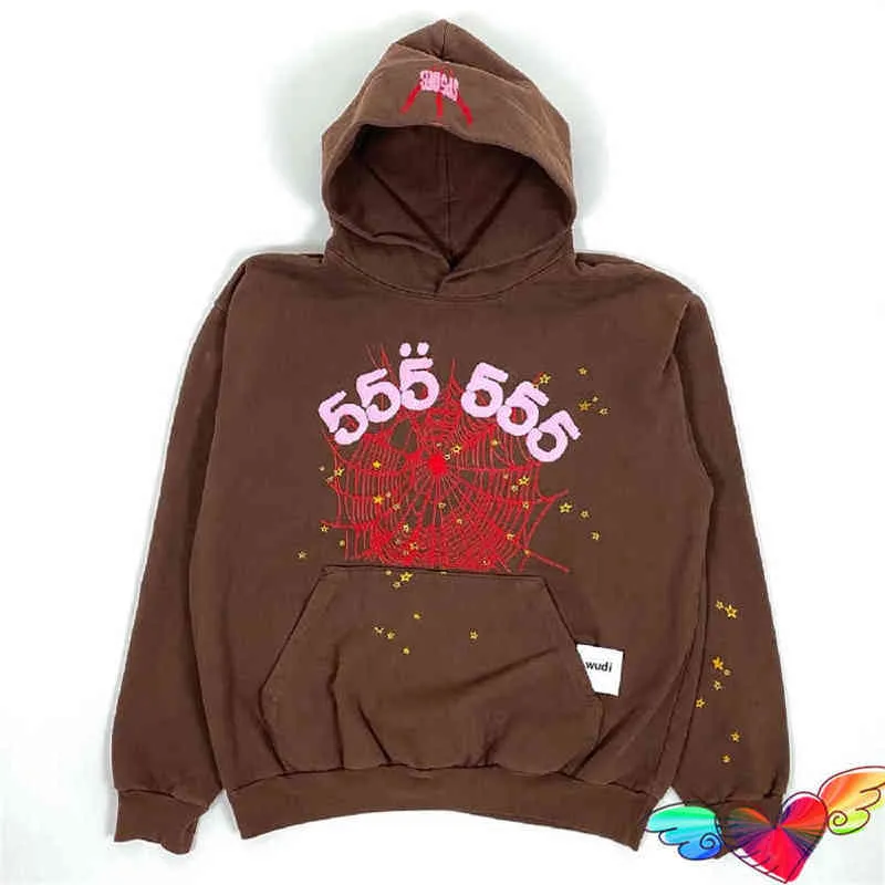 2024 Red Hoodie Men Women High Quality Angel Number Puff pastry Printing Graphic Web Sweatshirts T220721