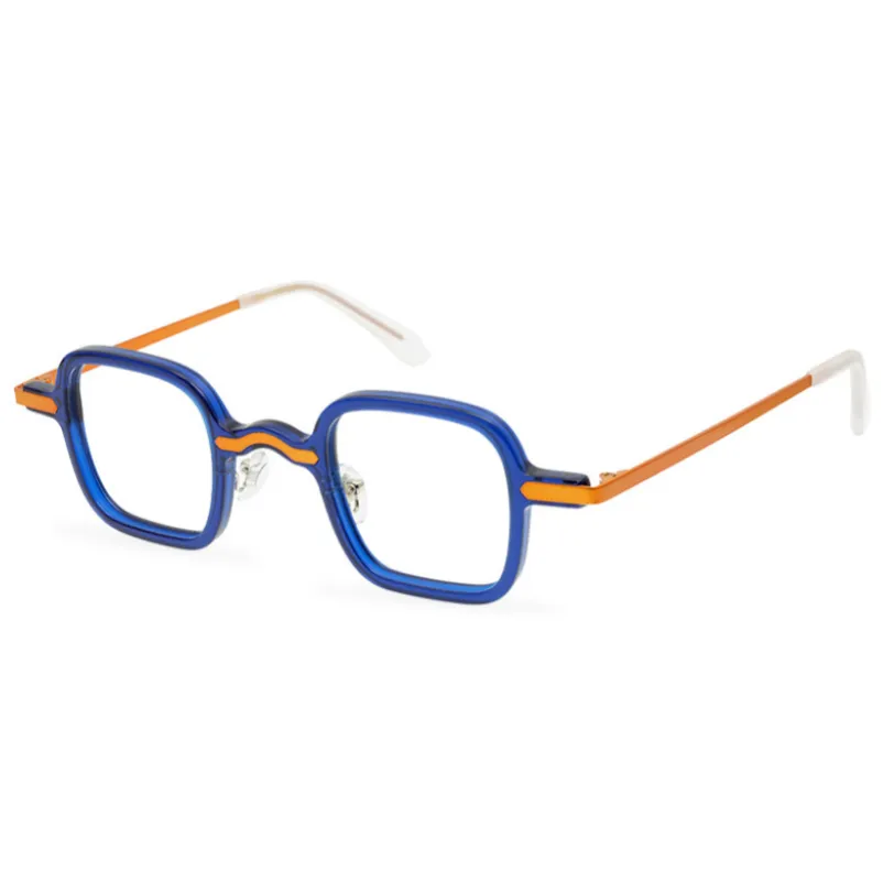 Lunettes de soleil de mode Frames Square Frame Eyeglass Femmes Vintage Acetate Optical Eyewear Clear Prescription Prescription Myopie Glasse d'ordinateur Men