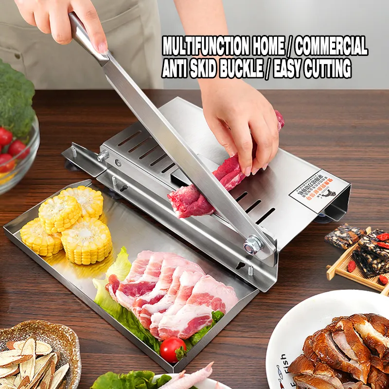 Frozen Meat Slicer Bone Cutting Machine Minced Lambs Bones Meats Cutter Chicken Duck Fish Ribs Lamb Cutting Kitchen Knife Tool