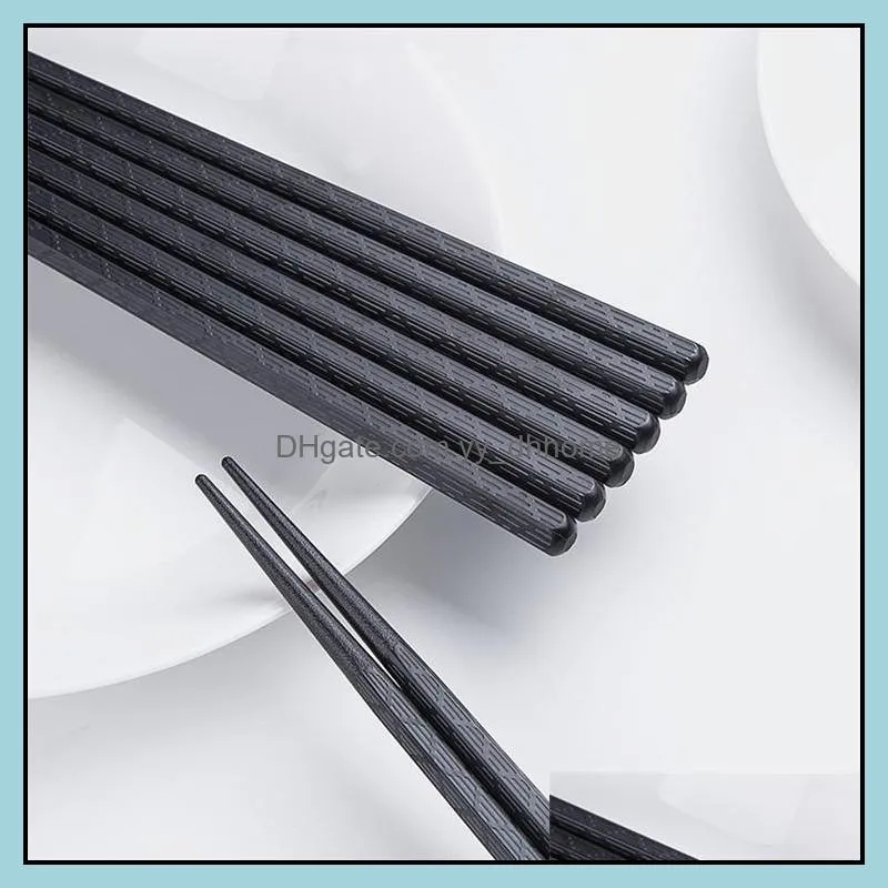 black chopstick restaurant durable japanese chopstick sushi low price black alloy chopstick chinese food bulk sale